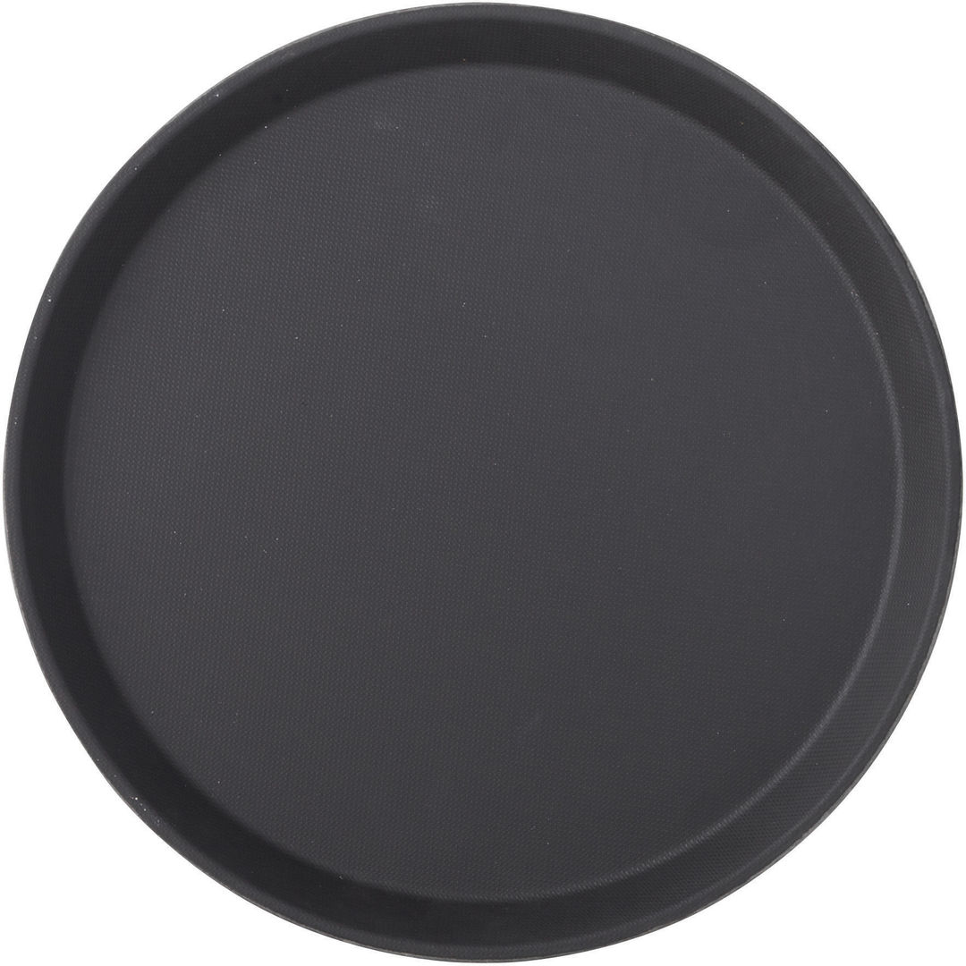 Black Non Slip Tray Round 16